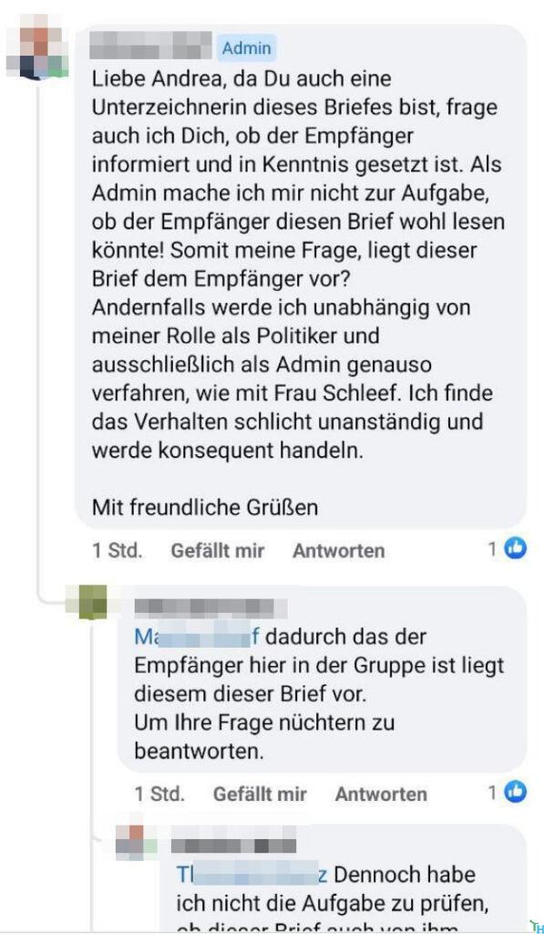 SPD Ratsherr und Admin: wo beginnt Willkür gegen Frauen der Gemeinde? – Bild
